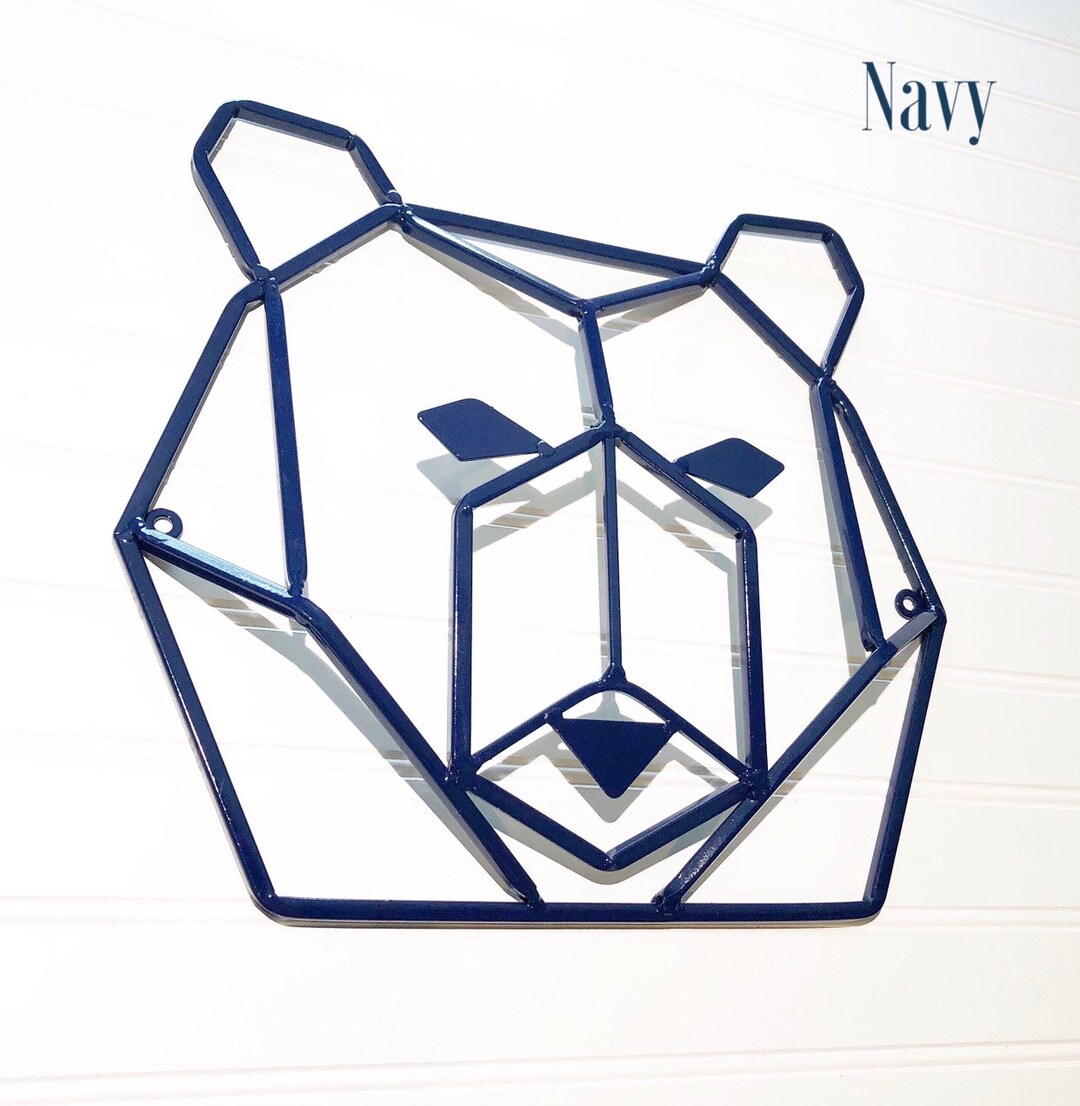 Geometric Bear Bear Wall Decor Woodland Animals Nursery Decor Whimsical
