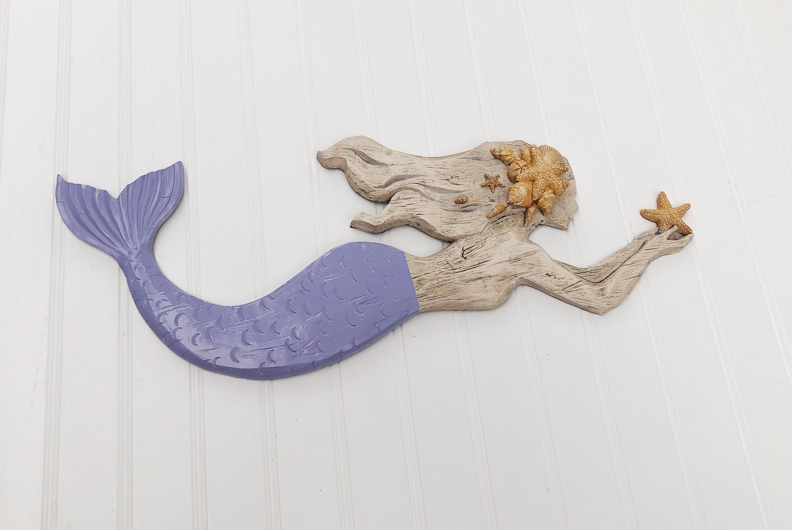 Sirena pared decoración de la playa decoración de la sirena de | Etsy