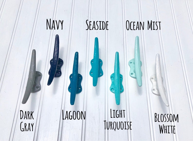 Boat Cleat - Beach Decor - Lake House Decor - Nautical Hook - Nursery Hook - Coastal Decor - Boat Tie Down - Drawer Pull - Curtain Tie Back image 2