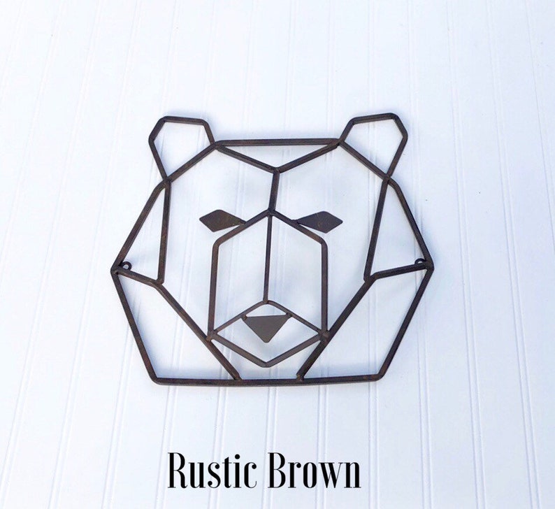 Geometric Bear Bear Wall Decor Woodland Animals Nursery Etsy