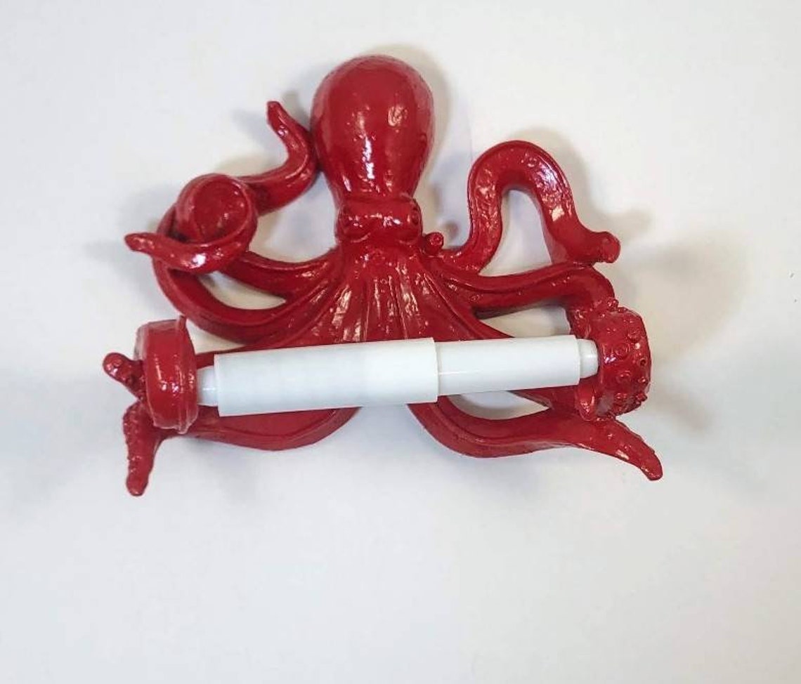 Octopus Toilet Paper Holder Whimsical Toilet Paper Holder Etsy