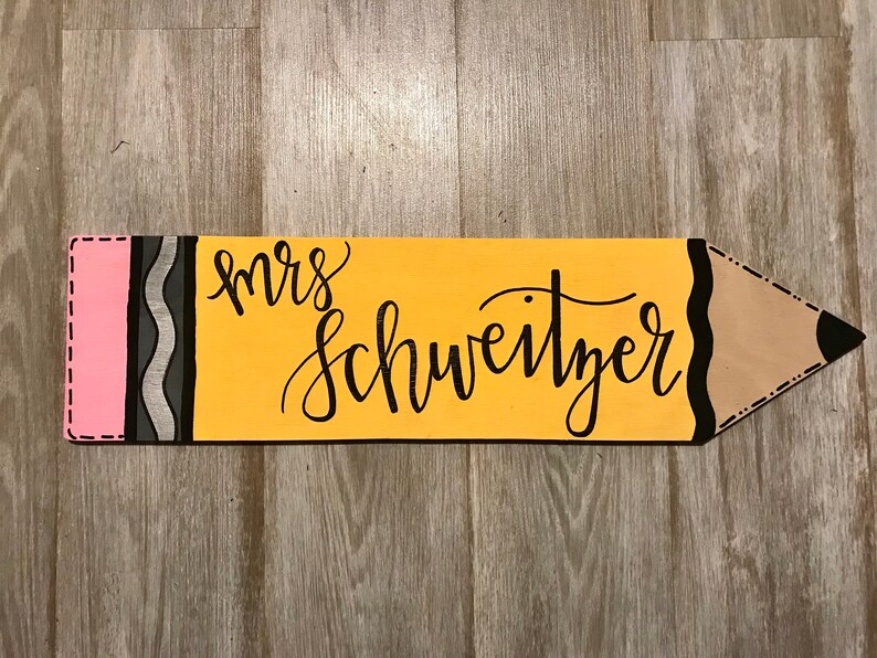 Teacher Gift | Personalized Wooden Teacher Pencil - Etsy