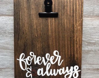 Forever & Always | Photo Holder | Wooden Sign