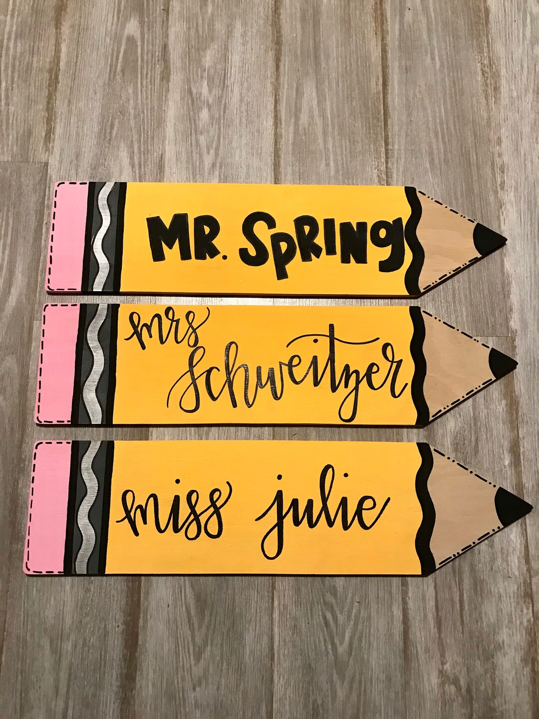 Teacher Gift | Personalized Wooden Teacher Pencil - Etsy