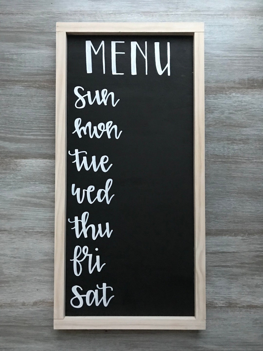 Chalkboard Menu | Framed Wooden Sign | Dinner Menu - Etsy
