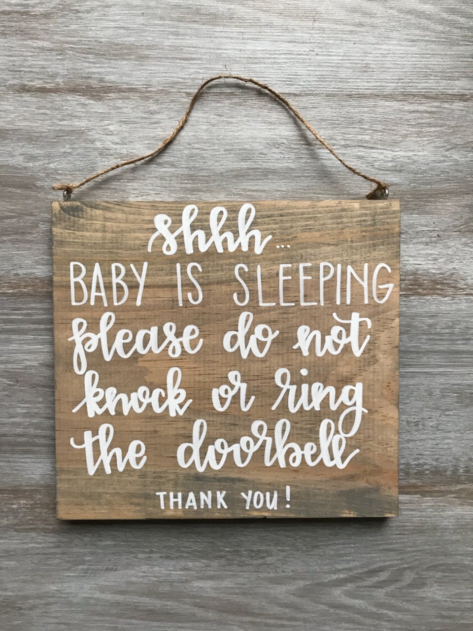 Bebe Dort Ne Pas Frapper Ou Sonner A La Porte Signe En Bois Etsy
