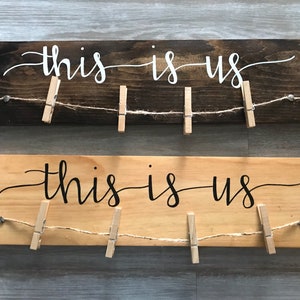 This Is Us | Picture Display | Wooden Sign