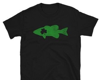 Bass Fishing T-Shirt , Bass Fishing , Largemouth Bass , St. Patricks Fishing , Bass Shirt , Fishing Apparel , Bass Fishing Tshirt
