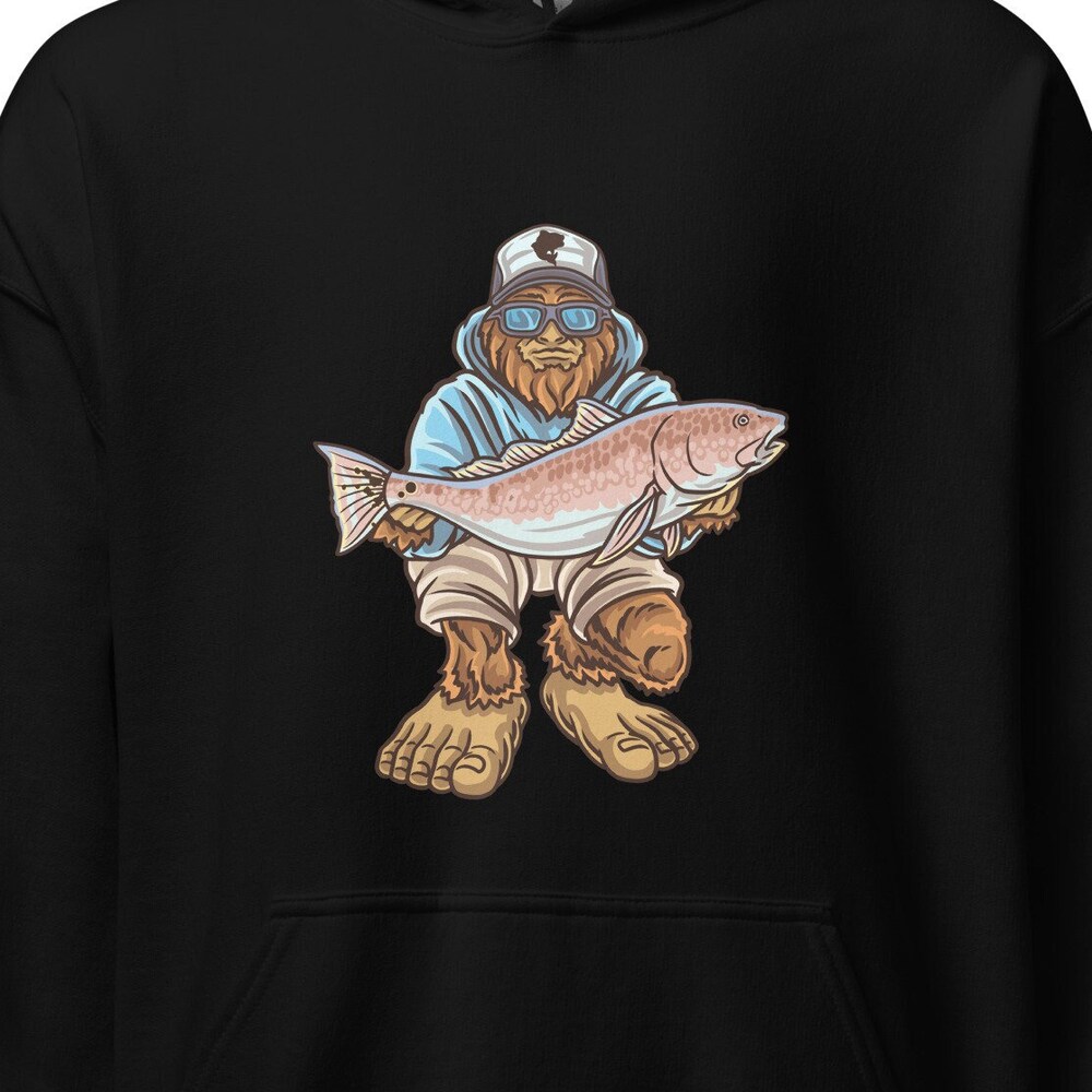 Womens Fishing Gift , Bigfoot, Redfish Fishing , Mens Fishing Gift , Redfish Fishing Gifts ,Redfish Fishing Hoodie , Redfish Fishermen Alwasky
