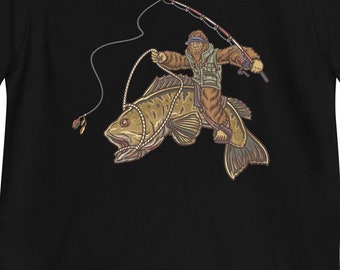 Bass Fishing Shirt: Smallmouth, Largemouth & Bigfoot Design