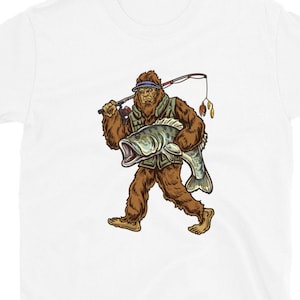 Bass Fishing Shirt , Bass Fishing , Bigfoot Fishing Shirt