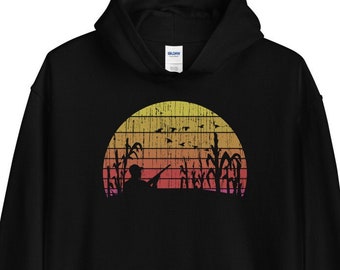 Duck Hunting Hoodie, Retro Style, Soft Cotton Blend (Men's S-XXL)