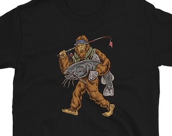 Catfishing Bigfoot Shirt , Catfishing T-Shirt , Catfishing Gift , Catfish Fishing , Catfish Tee , Catfish Noodling , Catfishing