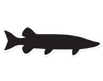 Musky Fishing-sticker: opvallende vinylsticker - voor gebruik binnenshuis