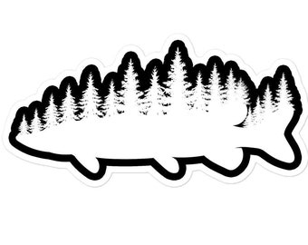 Pike Fishing Decal: Vinyl Sticker for Boats and Gear