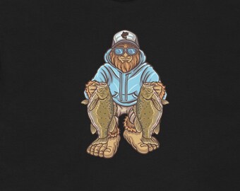 Bass Fishing Shirt: Smallmouth and Largemouth - Bigfoot Graphic