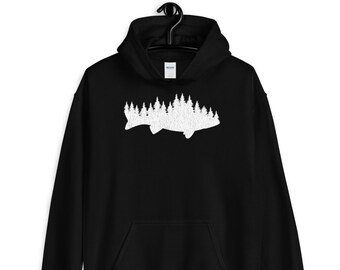 Walleye Hoodie: Lässige Outdoor Kleidung (doppelt gefütterte Kapuze, warm)