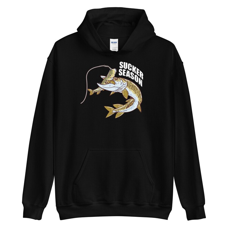 Muskie Angeln Hoodie: Kuschelige Baumwollmischung - weich und langlebig Bild 1