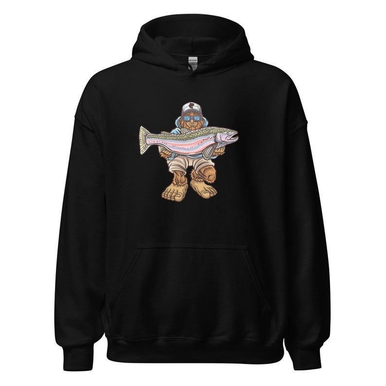 Steelhead Fishing Hoodie, Cozy Riverwear (Unisex S-XXL) image 1