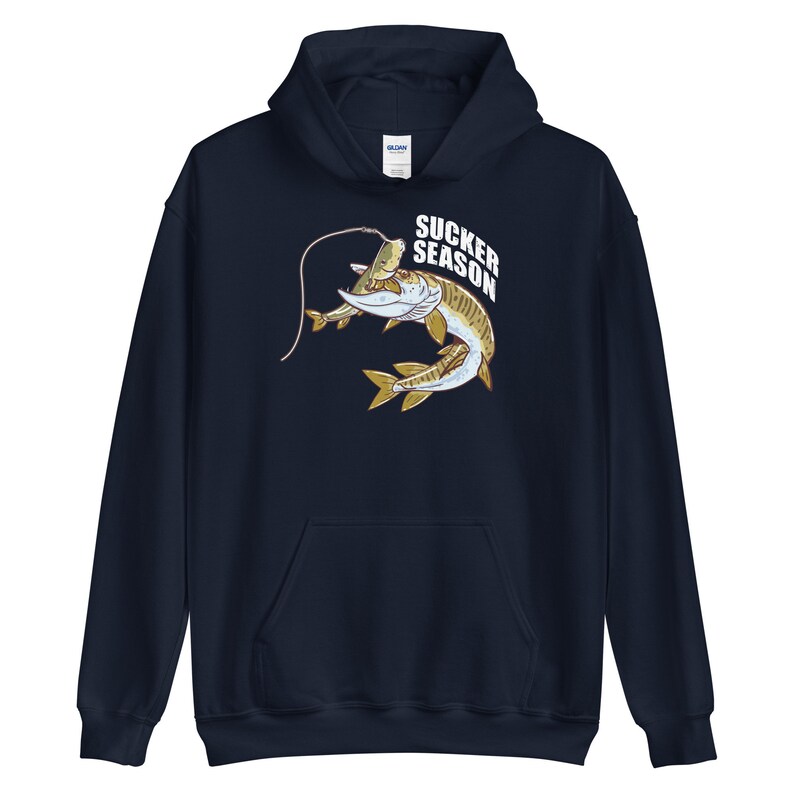 Muskie Angeln Hoodie: Kuschelige Baumwollmischung - weich und langlebig Bild 2
