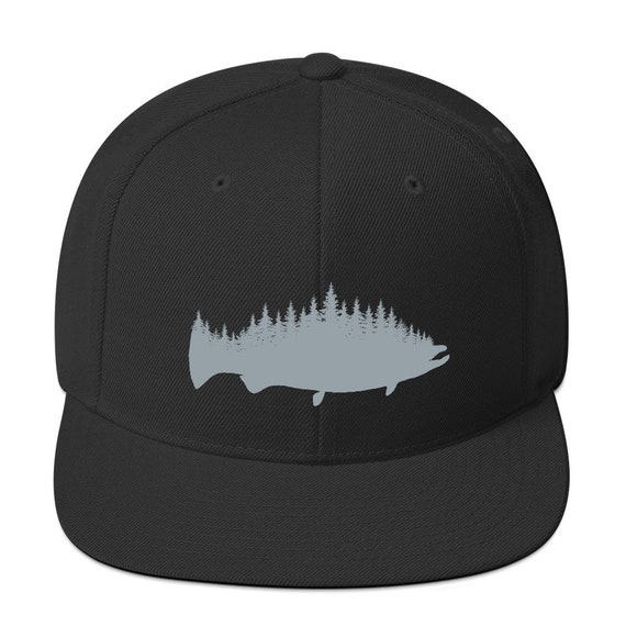 Salmon Fishing Hat , Salmon Snapback Hat , Salmon Fishing , Salmon