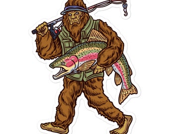 Rainbow Trout Sticker , Rainbow Trout , Trout Stickers , River Fishing Decal , Fly Fishing , Fly Fishermen , Trout Fishing , Fishing Gift