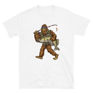 Bigfoot Walleye Fishing T-shirt, casual outdoorshirt (S-XXL heren) afbeelding 5