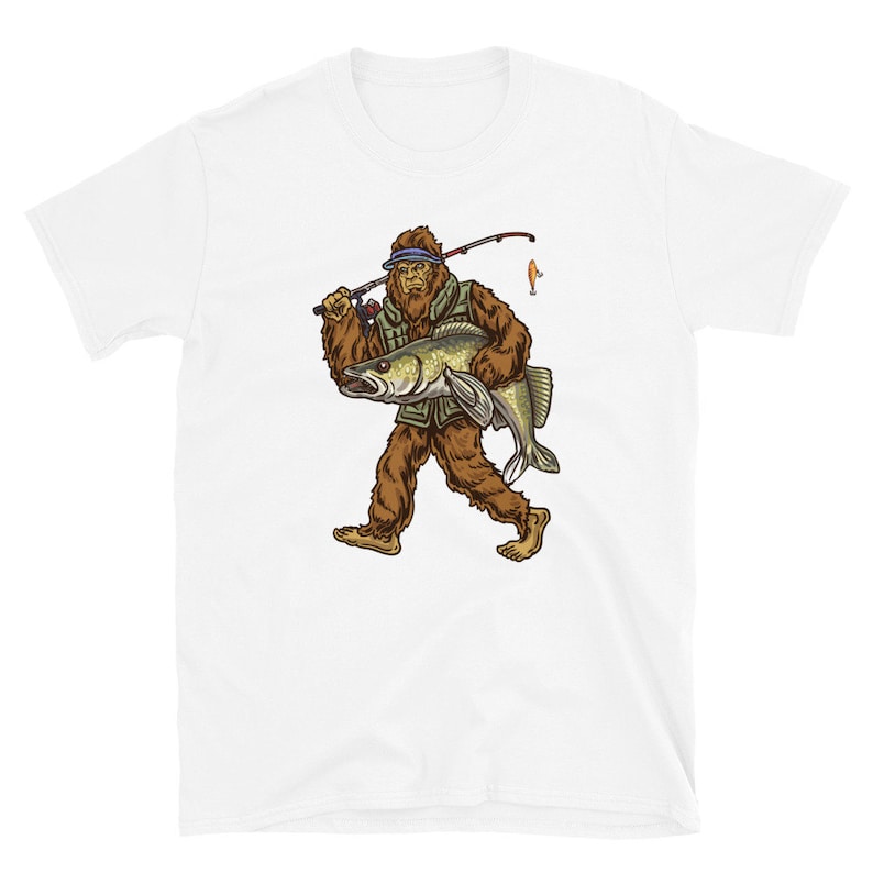 Bigfoot Walleye Fishing T-shirt, casual outdoorshirt (S-XXL heren) afbeelding 5