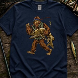 Chemise de pêche Bigfoot Muskie : motif tigre musqué (tailles unisexes)