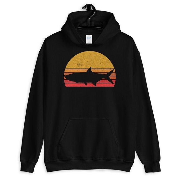 Tarpon Fishing Hoodie, Retro Style, Soft Cotton Blend (Unisex)