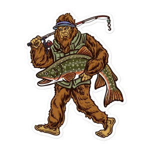 Brook Trout Sticker , Brown Trout , Trout Stickers , River Fishing Decal , Fly Fishing , Fly Fishermen , Trout Fishing , Mens Fishing Gift