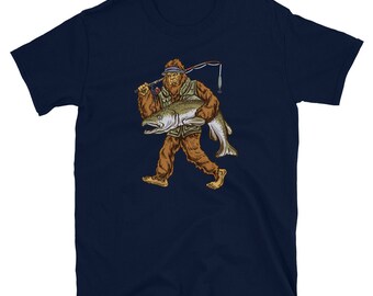 Salmon Fishing Shirt Salmon Bigfoot 