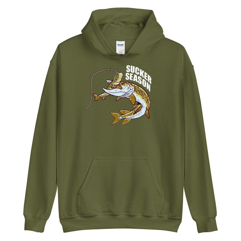 Muskie Angeln Hoodie: Kuschelige Baumwollmischung - weich und langlebig Bild 4