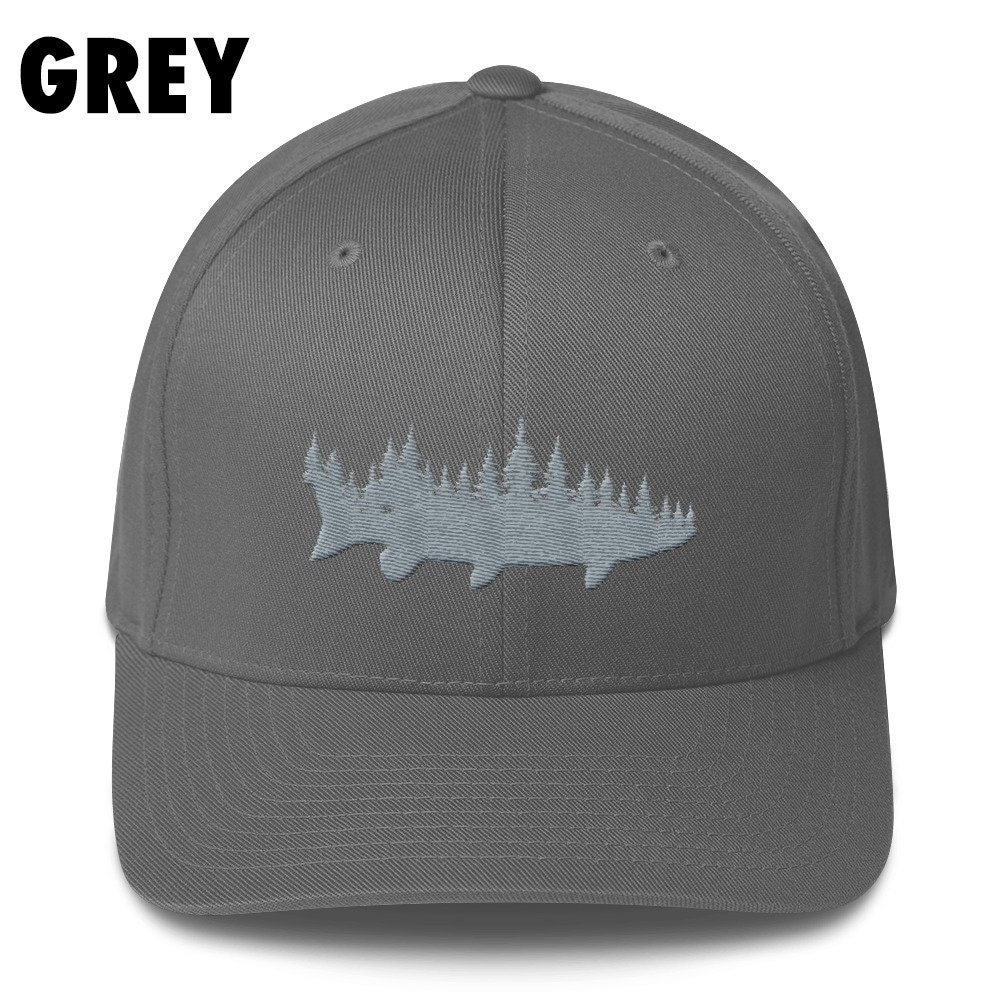 Flying Fisherman Unisex-Adult Trucker Hat - Heather Gray With Redfish Patch, Adjustable Snapback, Mesh Back