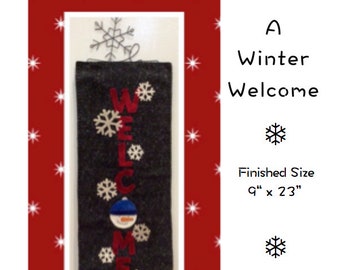 A Winter Welcome wool applique pattern