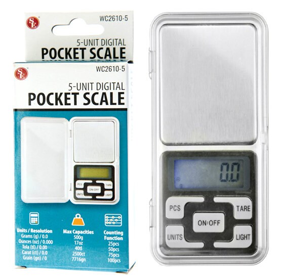 Pocket Electronic Scale Digital 5-unit Grams Ounces Tola Carat Grain With  Plastic Lid 