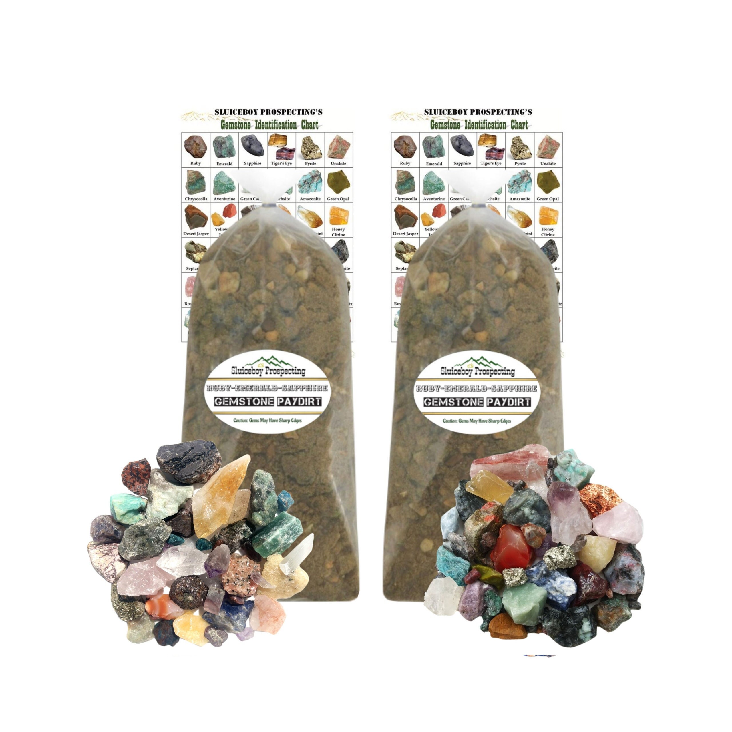 2 PACK rubyemeraldsapphire Raw Gem Mining Etsy