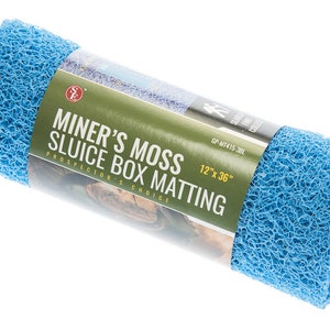 Miner&#39;s Moss | 12&quot; x 36&quot; | 10mm | GRAY GREEN or BLUE | For Sluicing & Mining