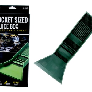 Pocket Sized Hard Rubber Green Sluice Box - 12&quot;X3&quot;x5.5&quot; Pocket Sluice Small Stream Sluice For Gold Mining