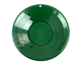 Gold Pan 10" | Black OR Green | Double-Riffle | Plastic | Durable Pan for Gold Panning Mining