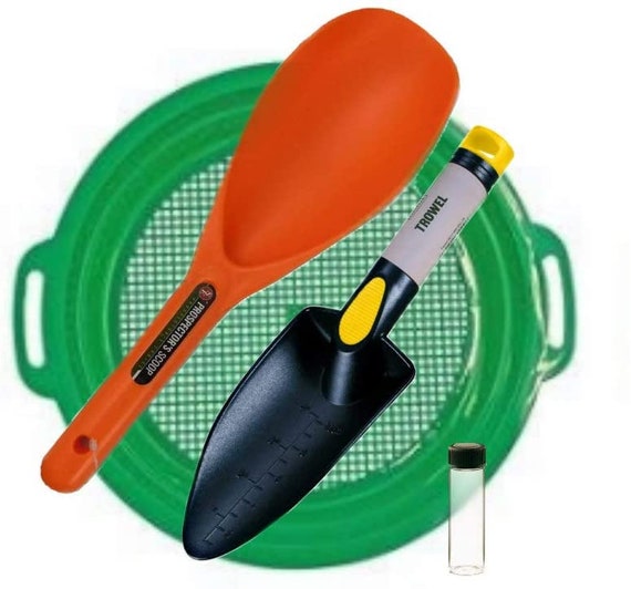Metal Detecting Gold Panning Prospecting Kit Sieve Hand Shovel plastic shovel