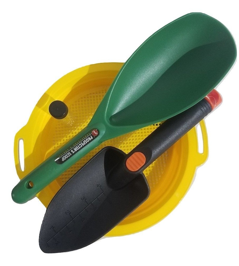 Metal Detecting Gold Panning Prospecting Kit Sieve Hand Shovel plastic shovel