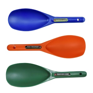 Prospector Plastic Scoop | Heavy Duty Shovel GREEN ORANGE or BLUE | Prospecting & Mining