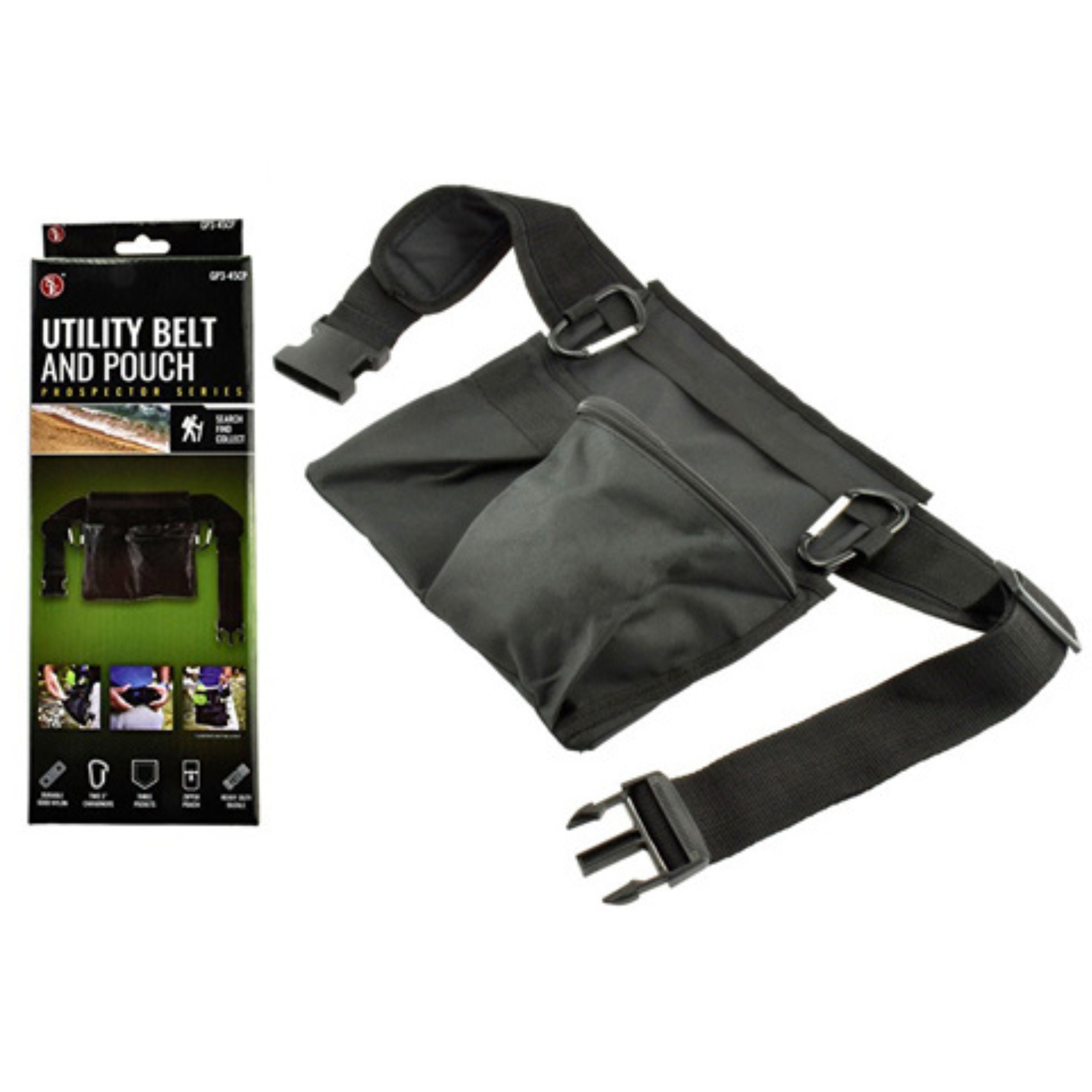 Warrior Creek Black Studded Belt Bag with Pockets and Inside Zipper Pouch. Valley Creek Hunting Waist Pouch for Sale | Conkey main image 2