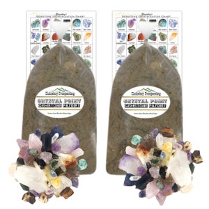 2 PACK | &quot;Crystal Point&quot; Raw Gem Mining Paydirt | 7lb Bags of Rough Stone Mix Gemstone Paydirt | Healing Gems Crystals