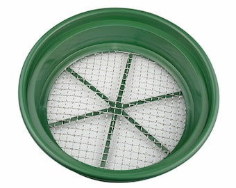1/2 Mesh" Classifier | Sifting Pan | Stainless Steel | Earth Sifter Screen |  Stackable | Gold Mining Sieve | Gem Screen