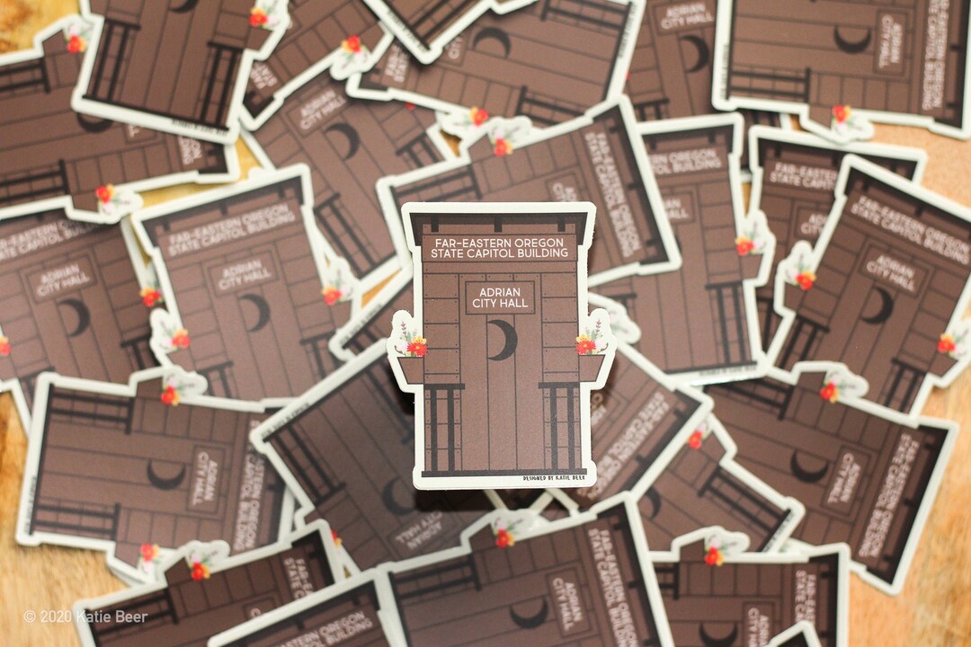 Adrian City Hall Sticker Outhouse Eastern Oregon Oregon Etsy
