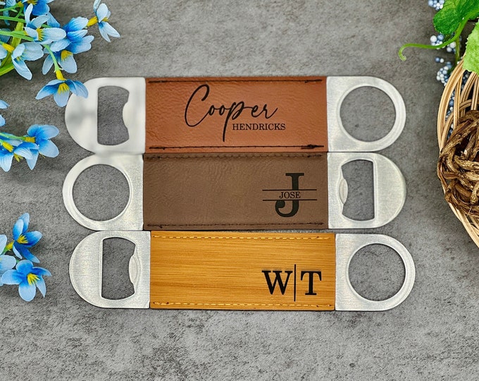 Ideal Crafted Gift for Wedding Party, Personalized Engraved Bottle Opener for Your Groomsmen