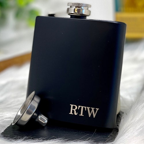 Personalized Engraved Hip Flasks Initials Best Man Groomsmen gifts Party Drink 