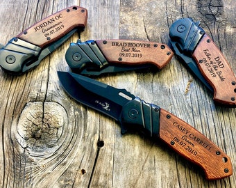 Gift For Groom, Groomsmen Knife, Groomsmen Gift, Pocket Knife, Best Man Gift, Folding Knife, Knife, Personalized Groom Gift, Engraved Knife